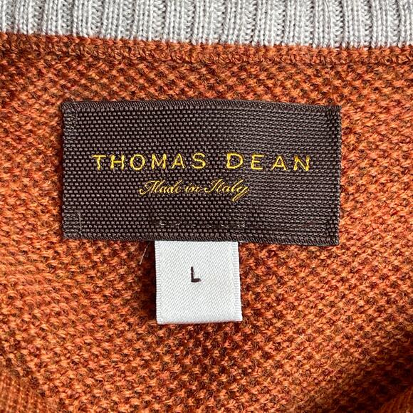 Thomas Dean Extra Fine Merino Wool 1/4 Zip Sweater - Picture 4 of 6